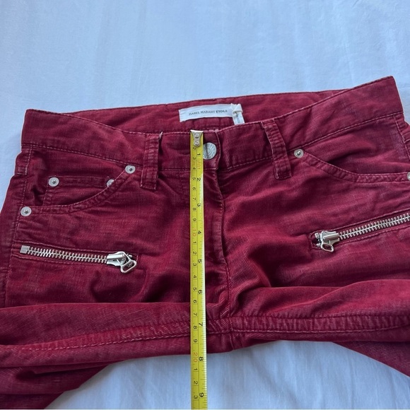 Isabel Marant Etoile Ivo Skinny Zipper Cords Corduroy Pants 9917 - Picture 9 of 11